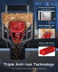 Pawfly battery-powered design offers dependable feeding anywhere.