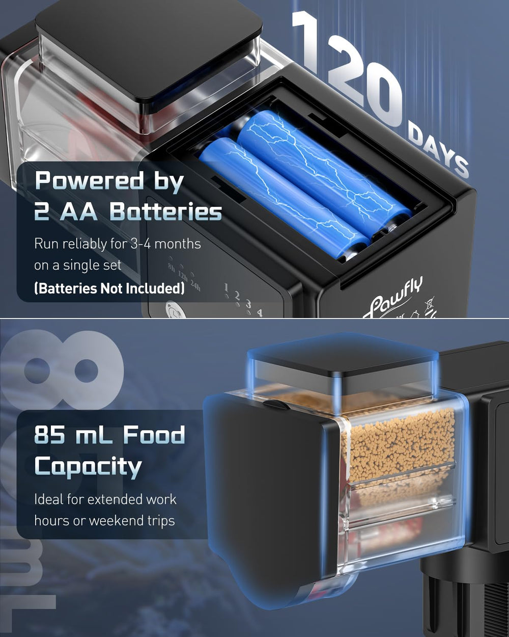 Pawfly in-tank usage shows easy setup without rimmed tanks.