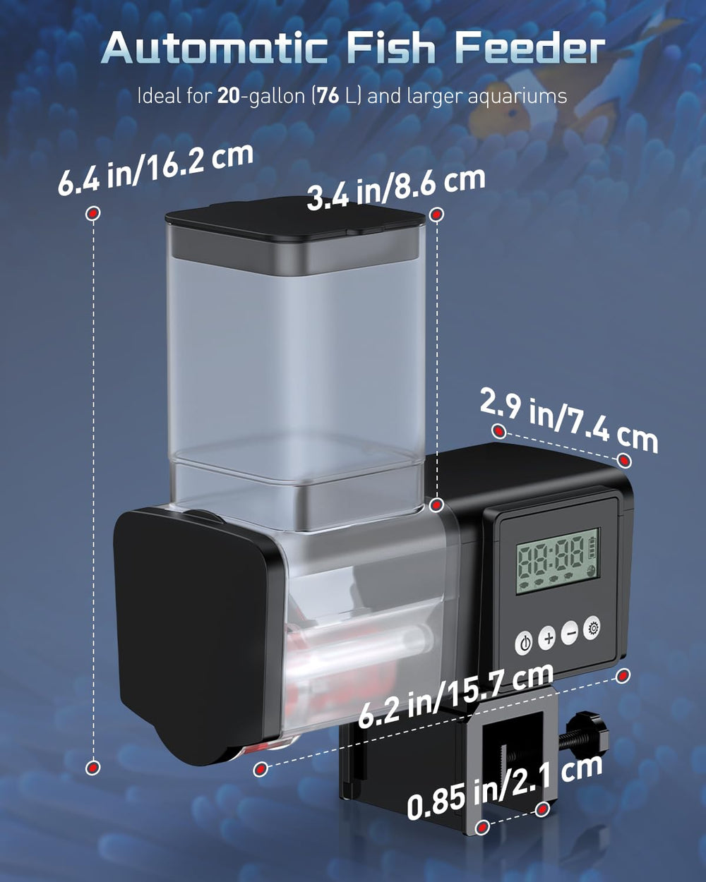 Pawfly timer and portion control supports consistent feeding times.