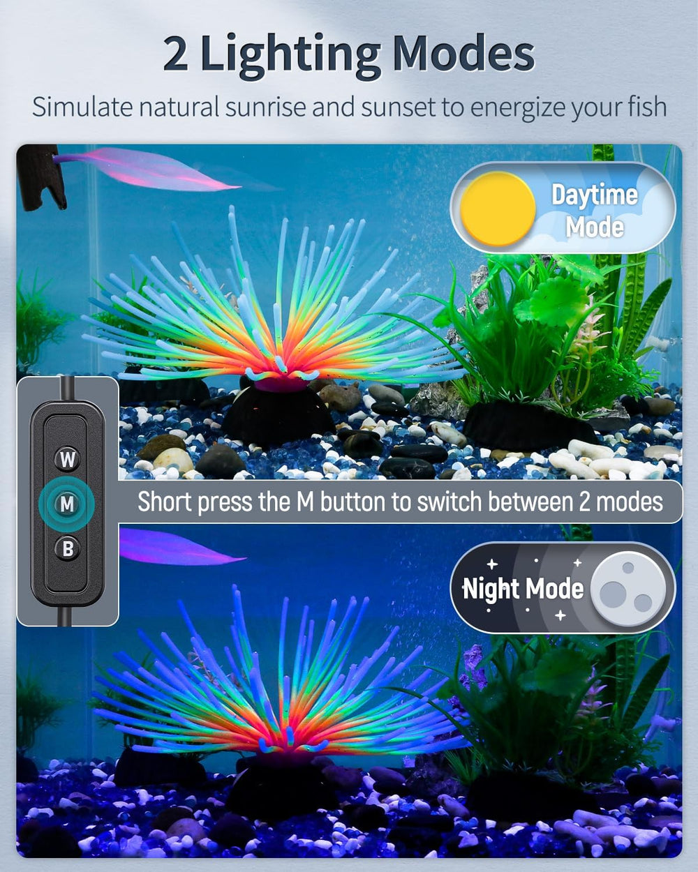 Pawfly adjustable brightness controls for white, red and blue channels.