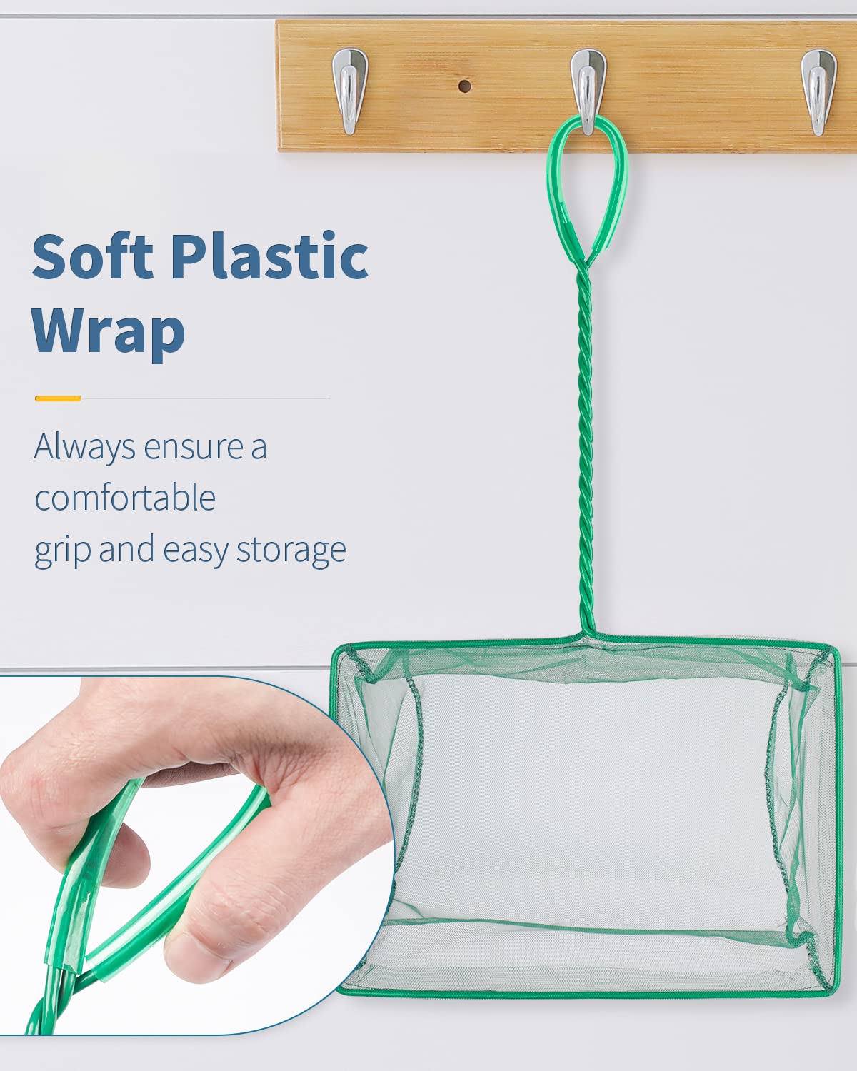 Pawfly debris-skimming net helps keep tanks clean and clear.