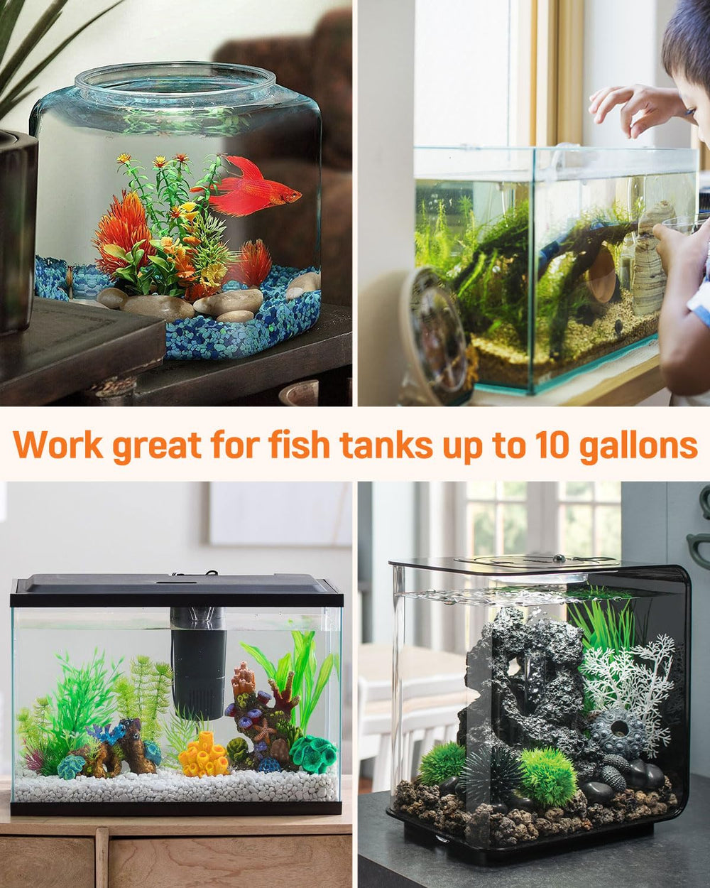 Pawfly durable PVC tube and EVA ball ensure reliable tank cleaning.