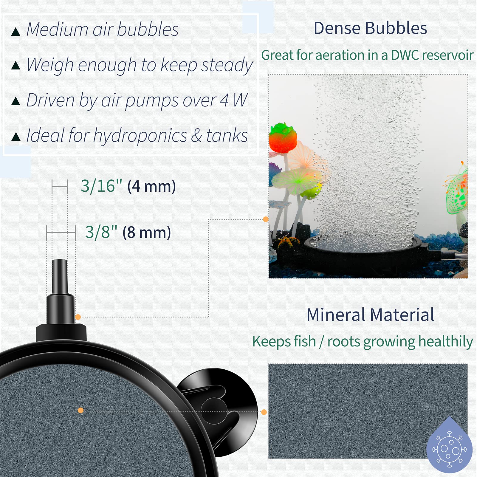 Pawfly diffuser sinks to the bottom for stable operation.