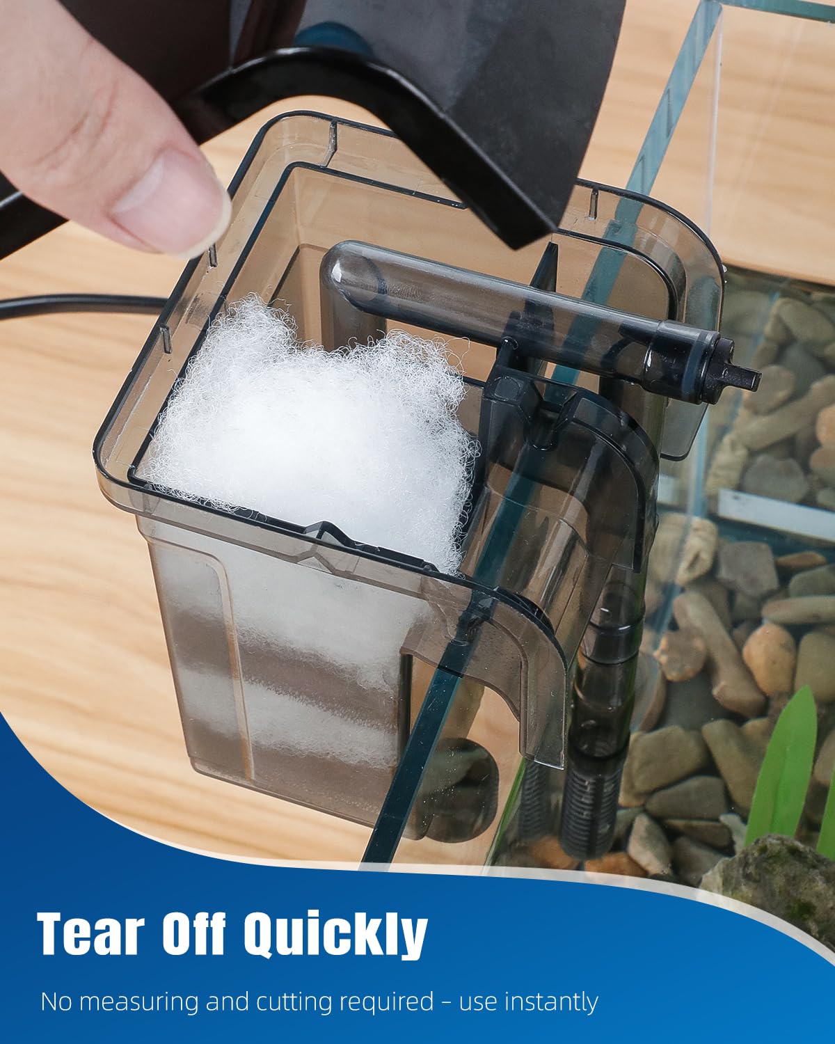 Pawfly filter floss aquarium setup in freshwater and saltwater environments