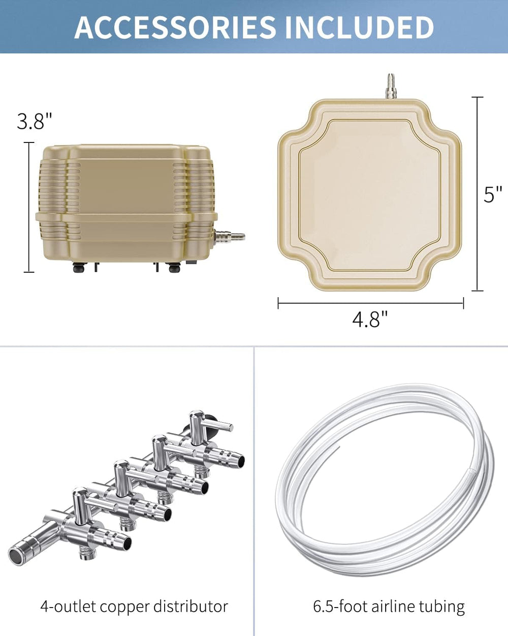 Pawfly four rubber feet stabilize the pump on surfaces