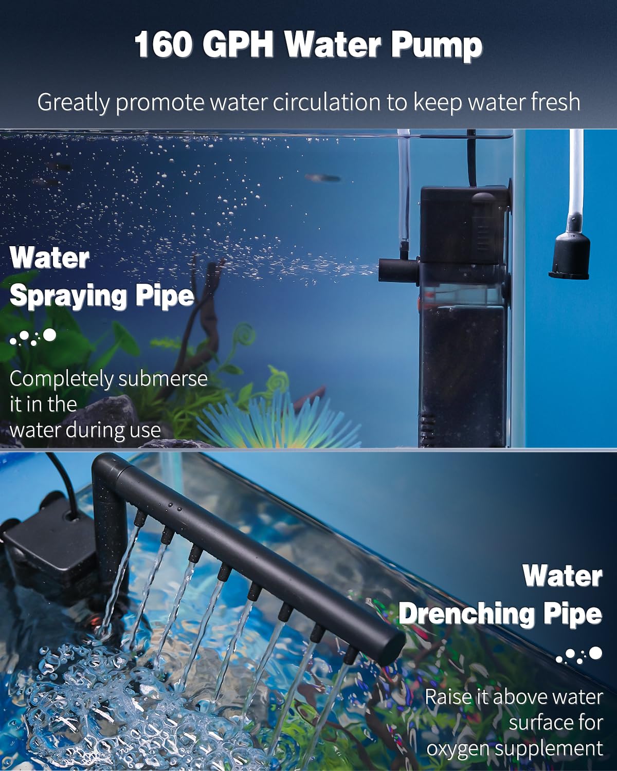 Pawfly spraying outlet boosts surface movement for efficient filtration