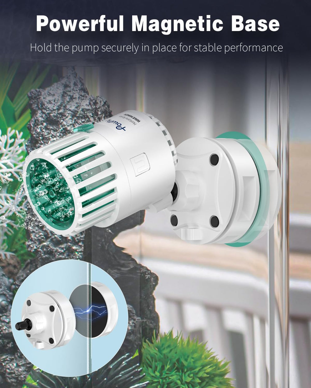Pawfly natural-current simulation helps create dynamic aquarium environments.