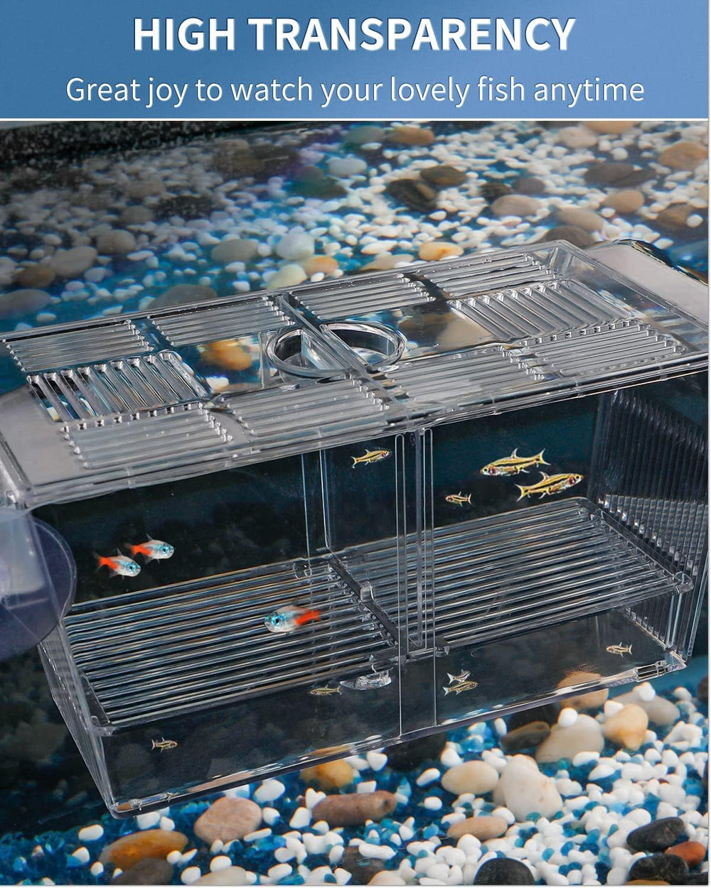 Pawfly removable separators create dedicated fry chambers.