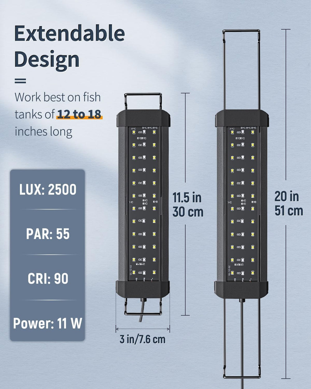 Pawfly 11W light daytime mode provides balanced brightness for daytime reptile activity