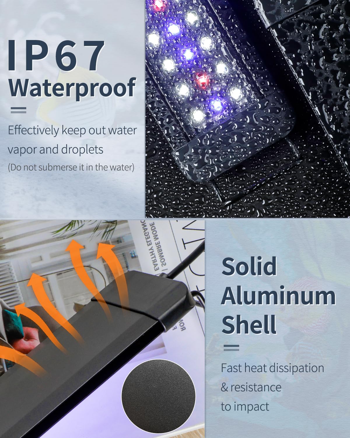 Pawfly heat-dissipation aluminum shell keeps the fixture cool during long sessions