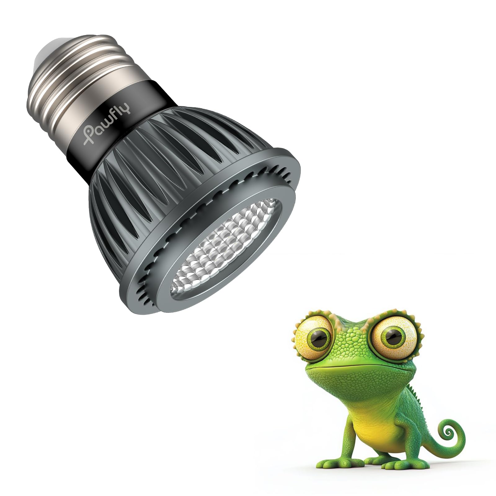 Pawfly UVB light for reptiles 3W bulb brightens terrarium and supports calcium absorption.