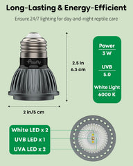 Pawfly UVB light enables vitamin D3 synthesis in reptiles.