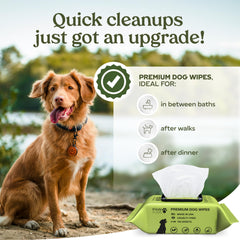 Pawfume dog wipes eye area moist, gentle cleaning and lasting moisture.