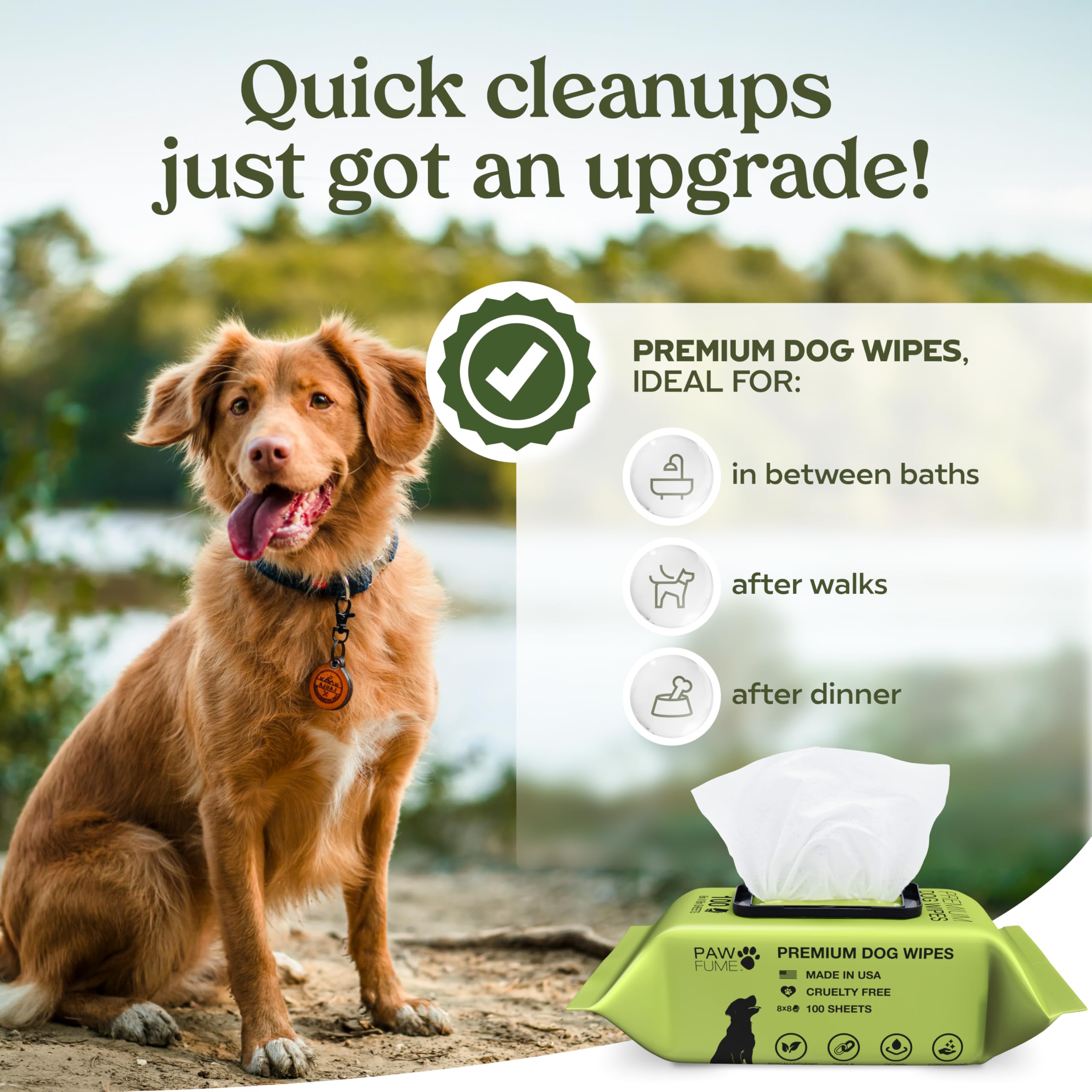 Paw Fume tear-stain remover wipes brighten fur around eyes safely