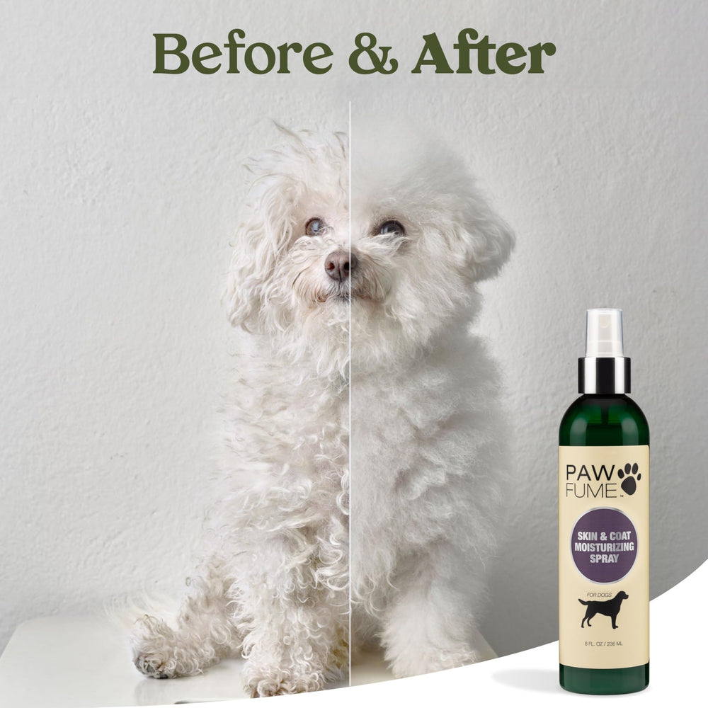 Pawfume matting hair control image emphasizes detangling capability.