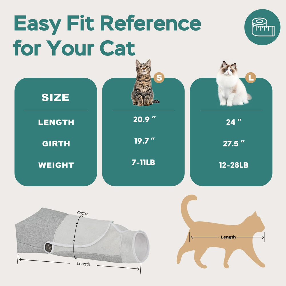 Adjustable sizes from S to L fit most cats securely