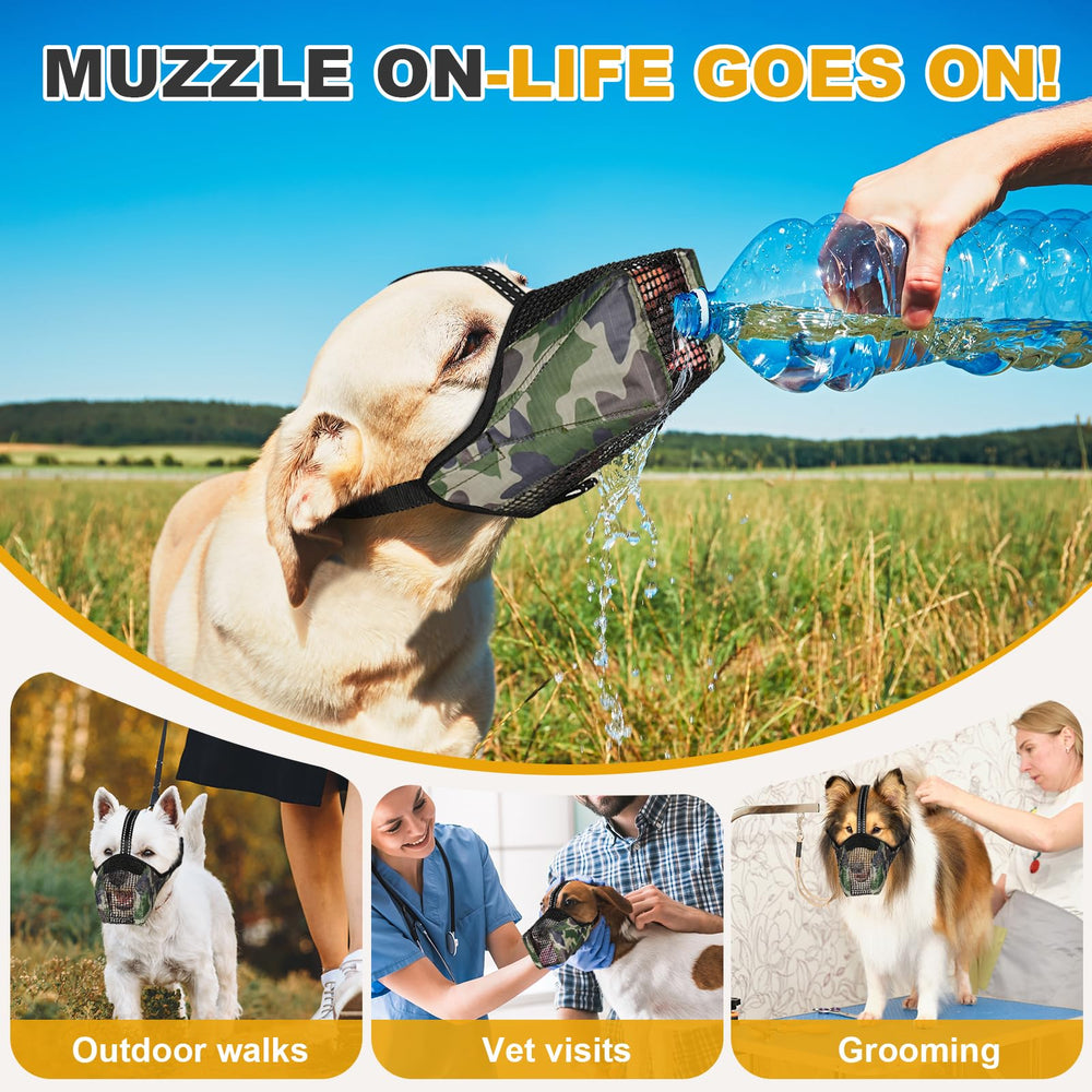 Pawfun muzzle enables safe outings when meeting new people and pets.