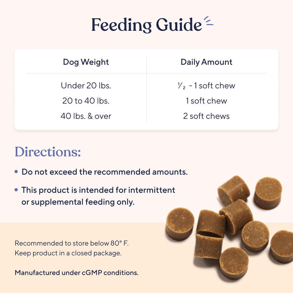 Pawfy Probiotics for Dogs on plate suggests convenient daily gut health support