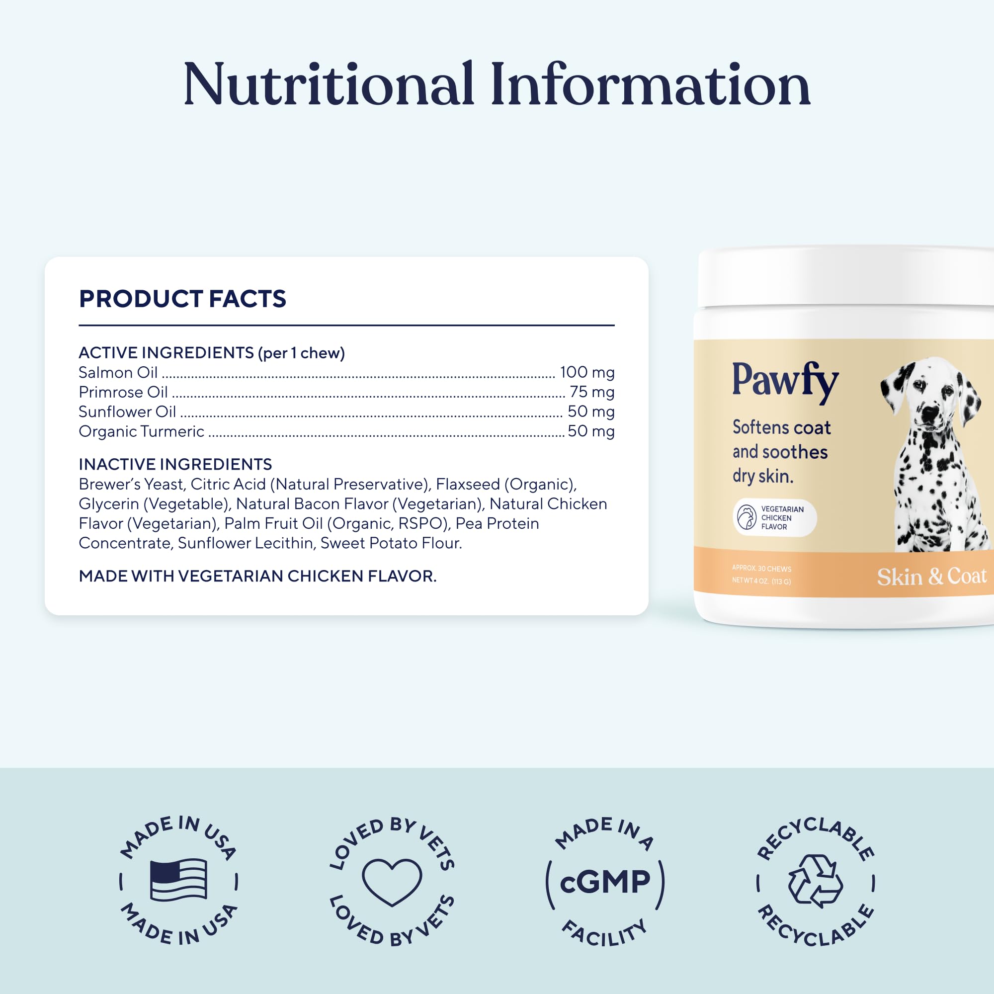 Dog paw showing comfort after using Pawfy chew as part of routine.