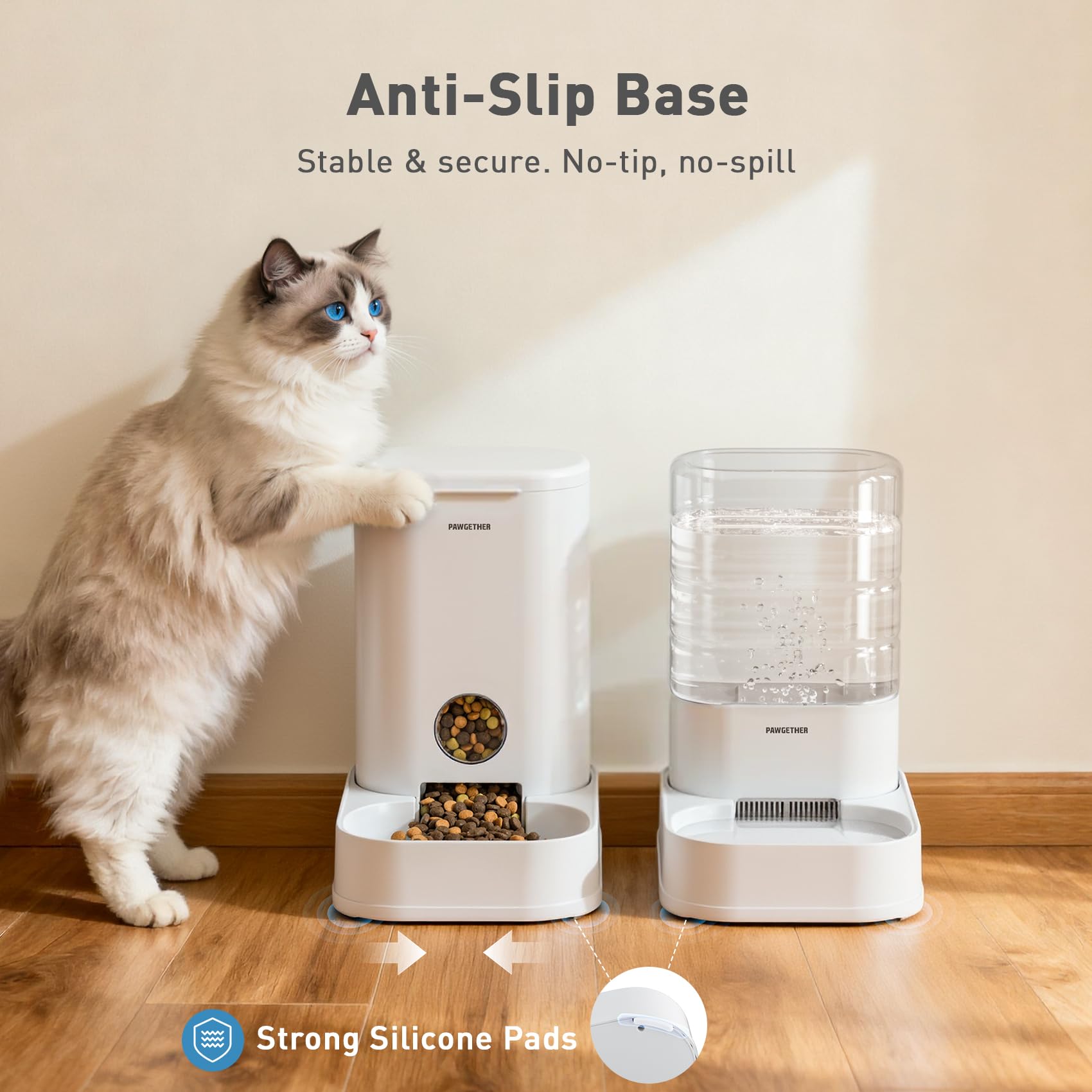 PAWGETHER auto-feeder and waterer ideal for busy homes.