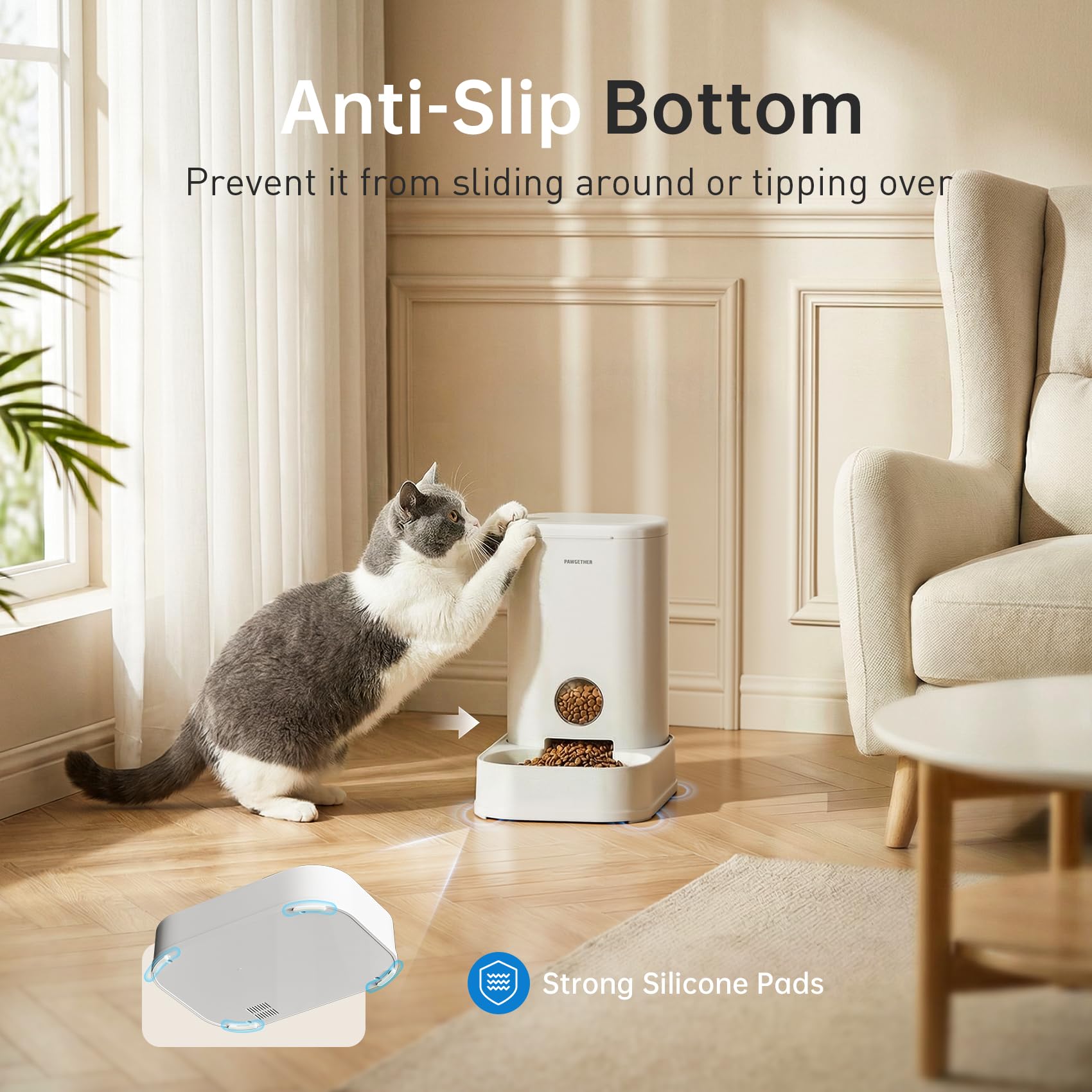 PAWGETHER Gravity Feeder easy clean with simple disassembly.