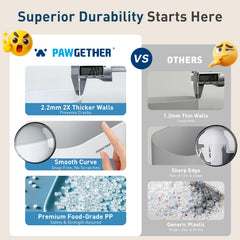 PAWGETHER Gravity Feeder inside desiccant keeps kibble dry and fresh.