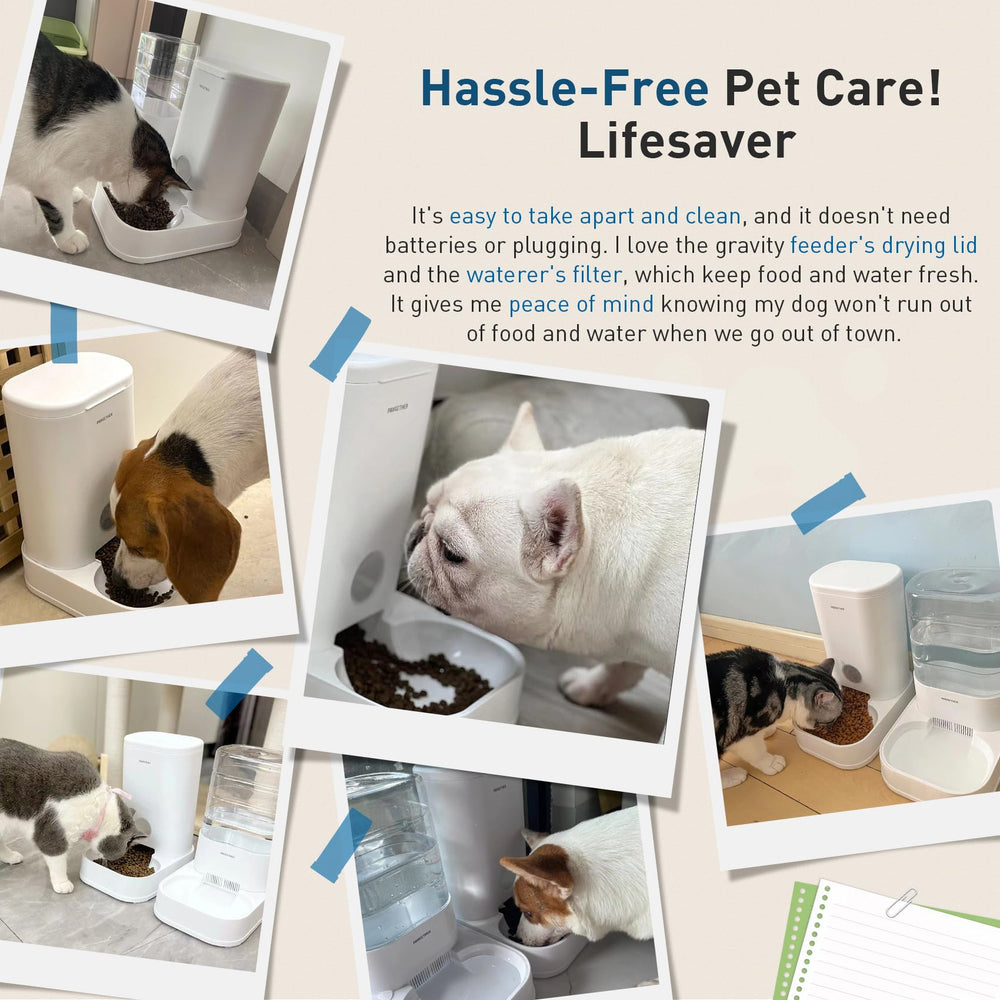 PAWGETHER Gravity Feeder travel-friendly design supports on-the-go owners.