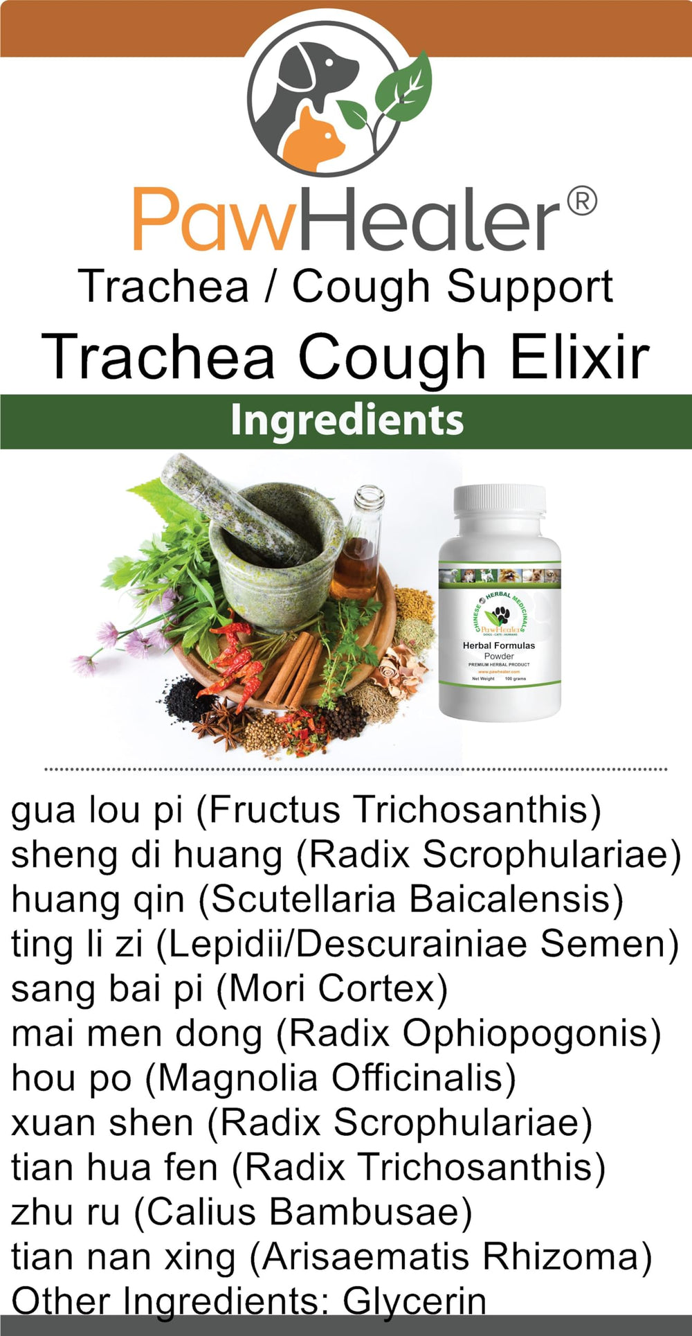 PawHealer Trachea Cough Elixir dropper close-up for precise administration