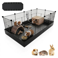 PAWING 12-panel playpen mesh closeup reveals sturdy coating and escape-resistant design for small pets.