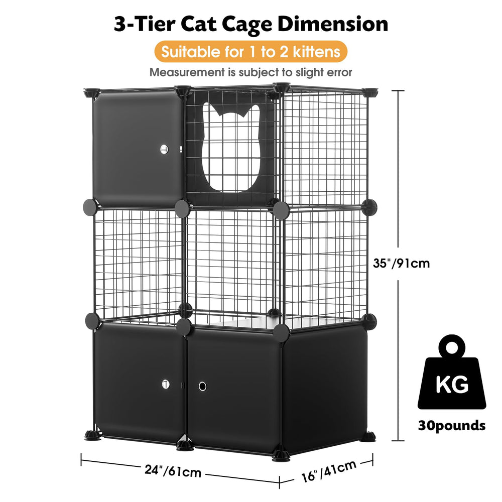 PAWING cat enclosure-safety-latches emphasizes secure access for curious kittens.