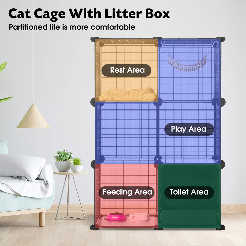 PAWING cat enclosure sturdy metal-wire demonstrates durable construction for long-lasting use.