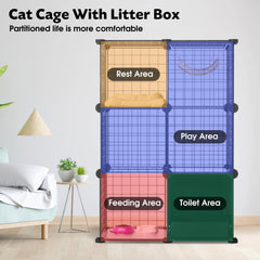 PAWING cat enclosure sturdy metal-wire demonstrates durable construction for long-lasting use.