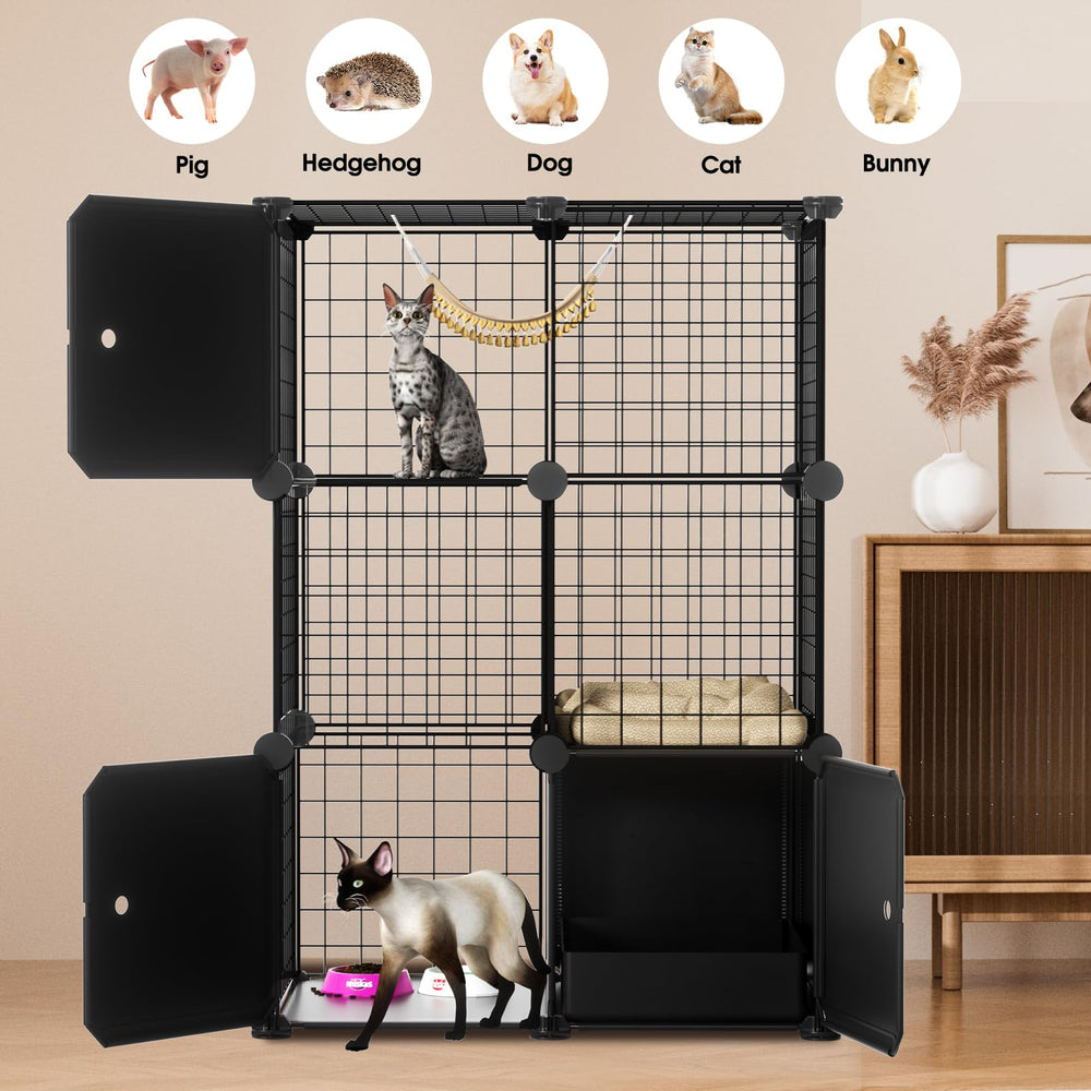 PAWING cat enclosure-waterproof-panels protect interiors during messy play sessions.
