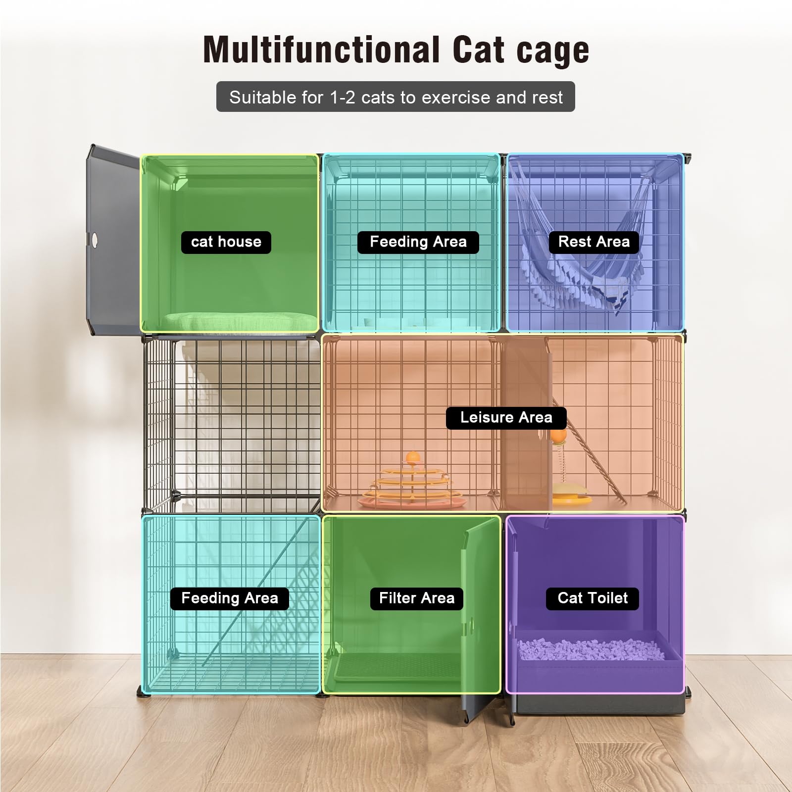 PAWING private opaque cat house offers a cozy retreat for naps and privacy.