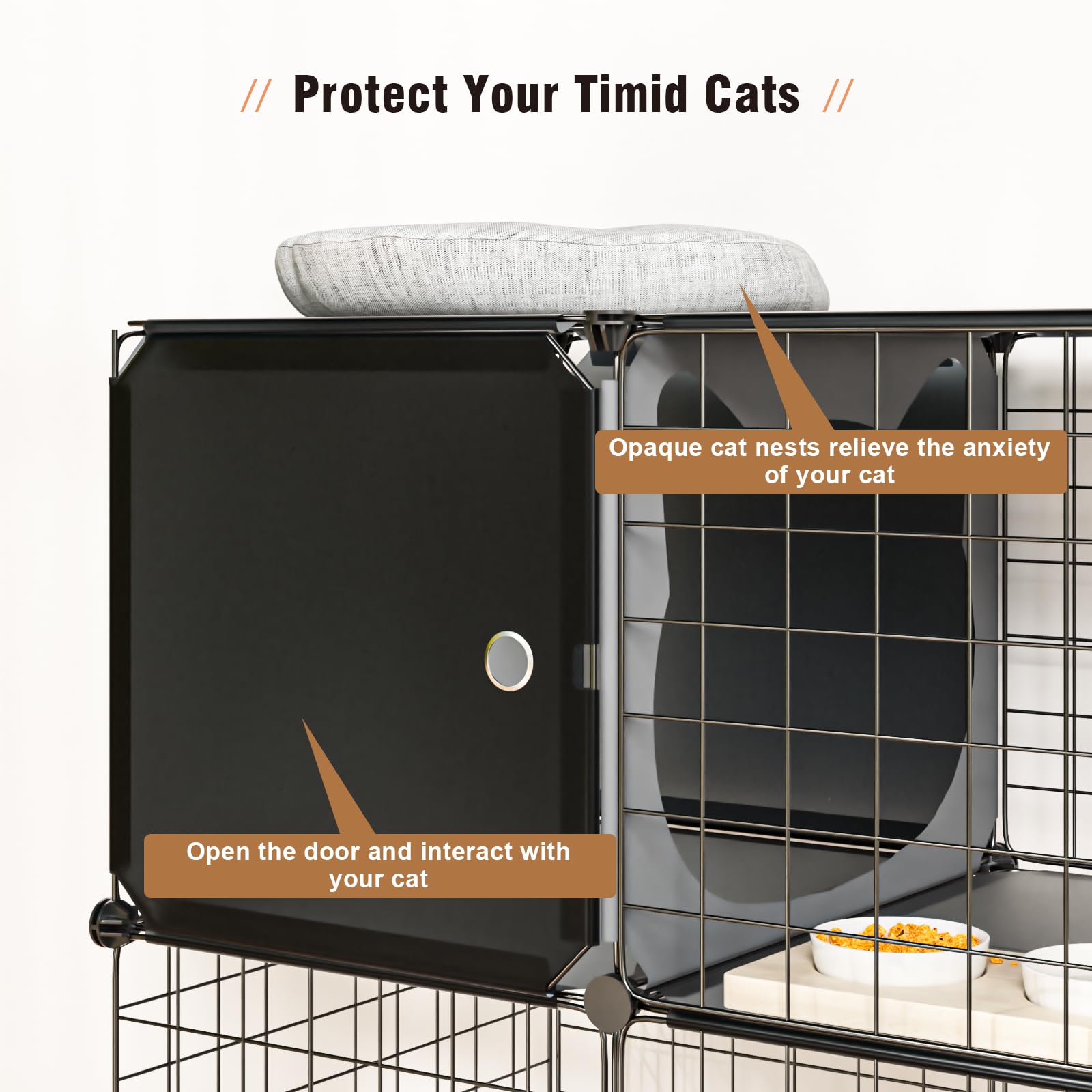 PAWING reinforced-frame stability ensures a sturdy, pet-safe structure.