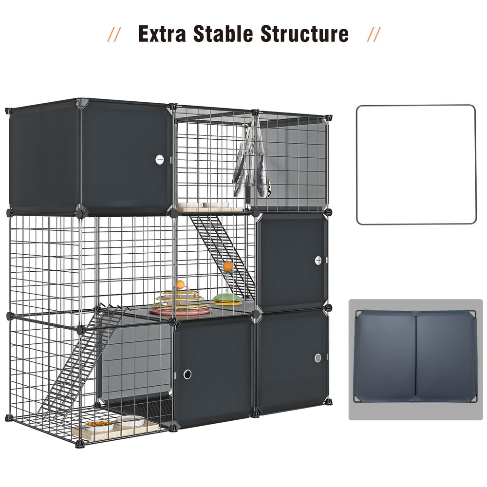 PAWING secure stairs support safe climbing and exploration for cats.