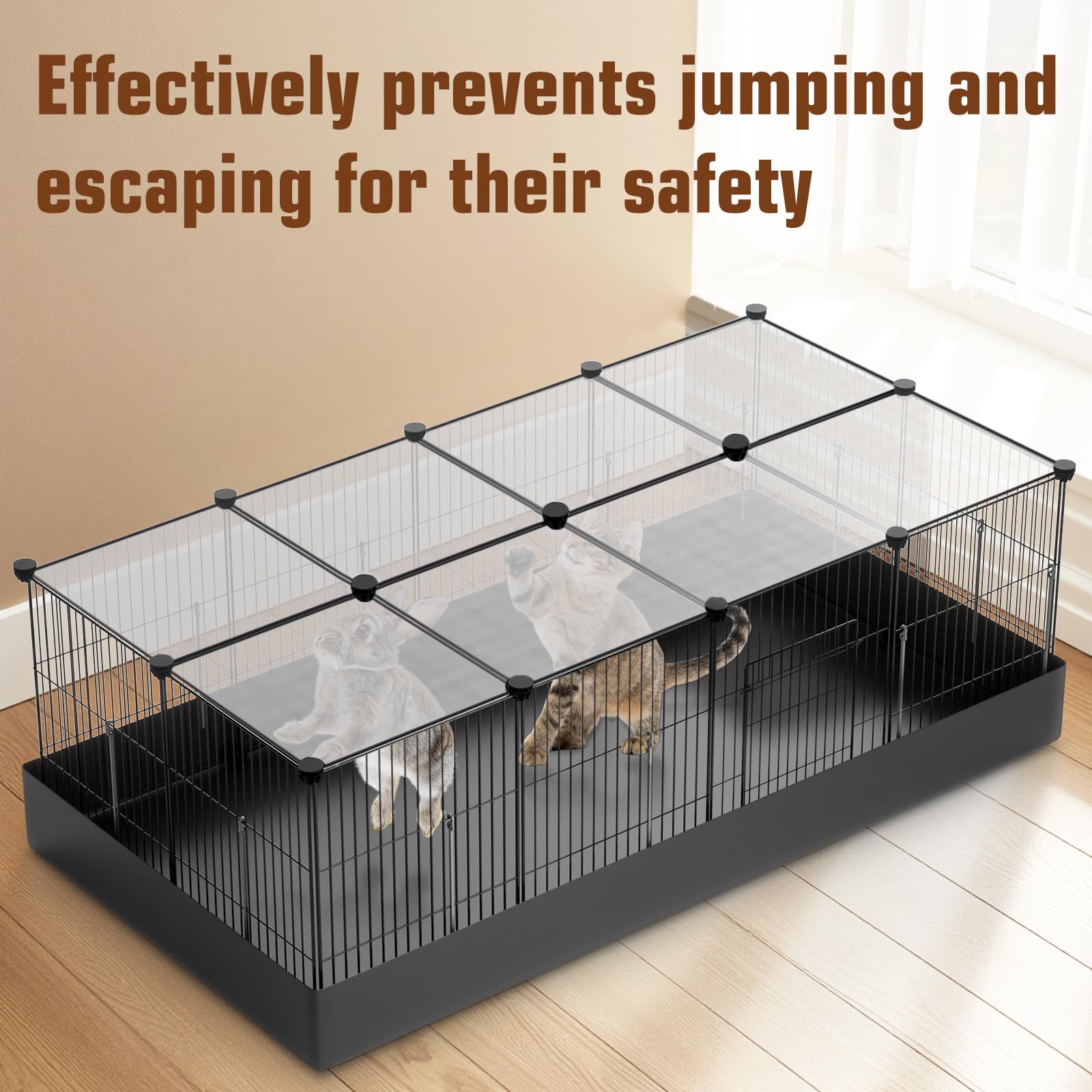 PAWING transparent roof panels enable easy supervision during outdoor play