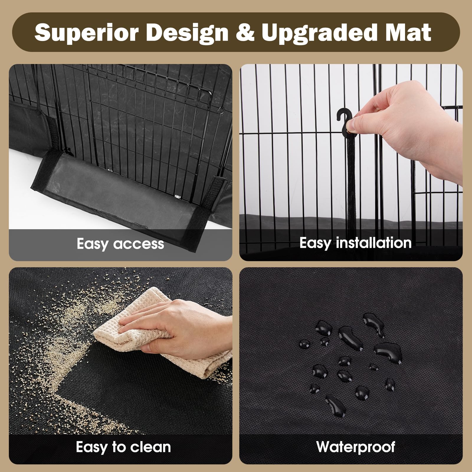 PAWING waterproof mat 24x48 protects floors and eases cleanup