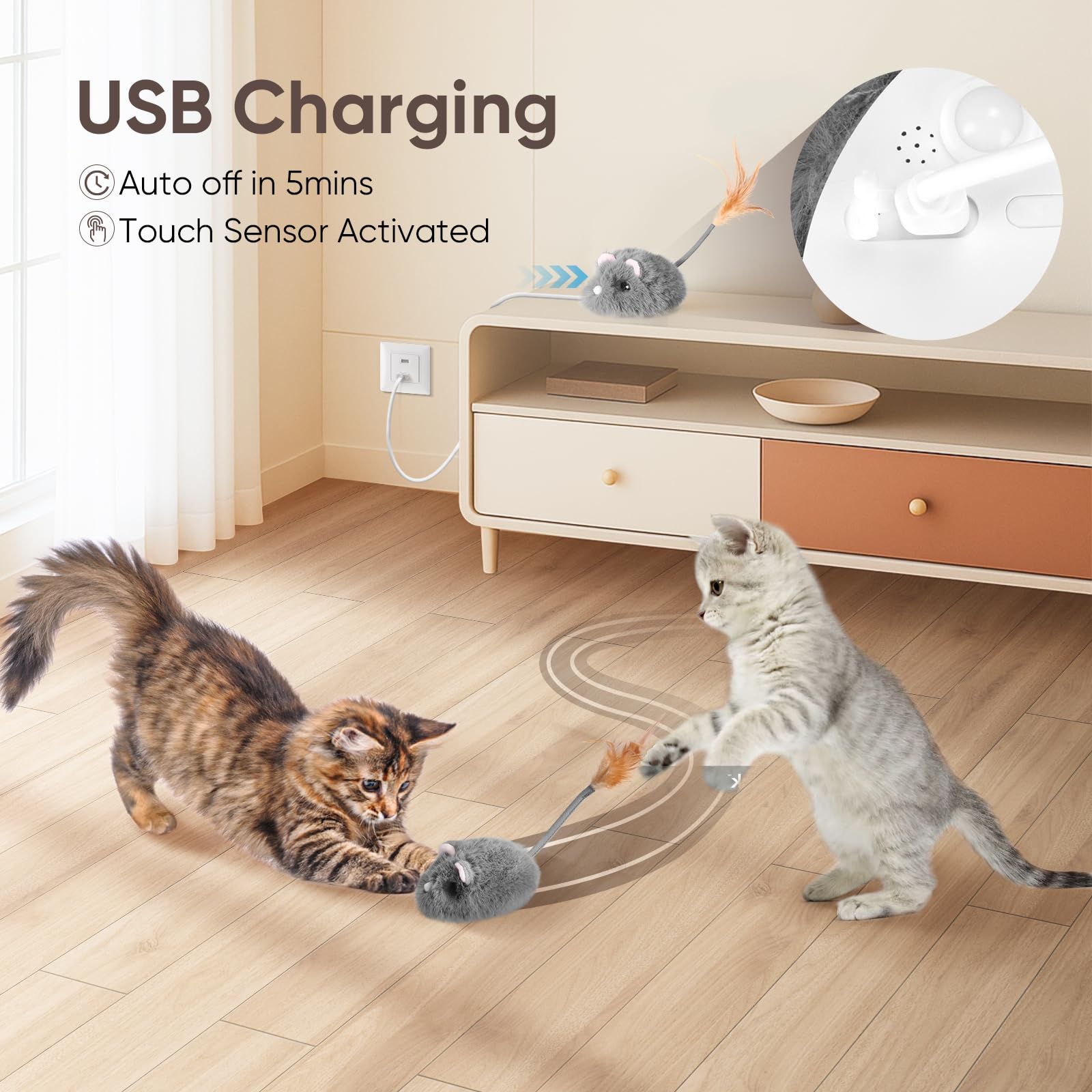 Pawingcat soft plush fur offers paw-friendly touch during gentle, satisfying sessions.