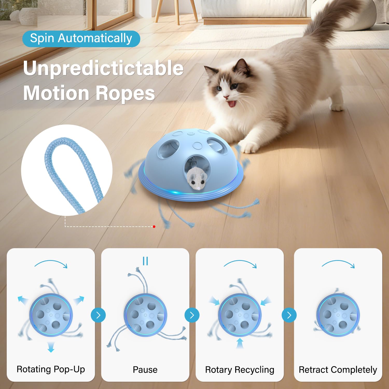 Pawingcat hide-and-seek mouse activity keeps cats curious and mentally stimulated