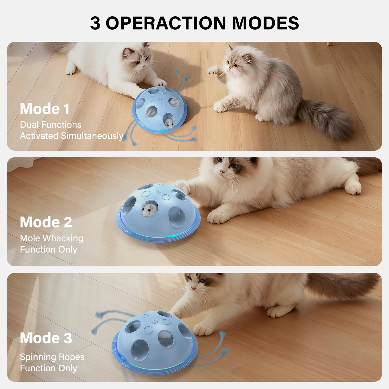 Pawingcat toy offers multiple modes for varied play sessions