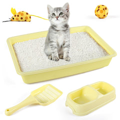 PAWISE litter box with kitten starter kit for easy access and clean setups