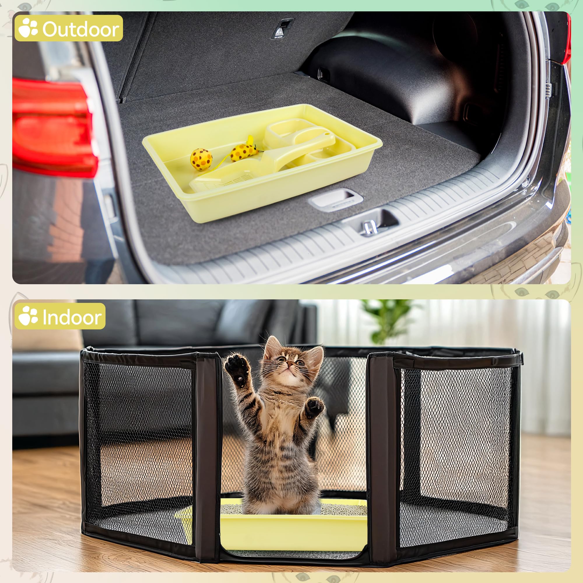 PAWISE durable PP plastic for safe and easy cleaning