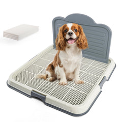 PAWISE dog pee pad holder tray with splash guard to protect floors during indoor training