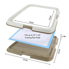 PAWISE potty tray with anti-slip feet for stable placement on any floor.