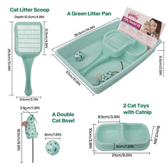 PAWISE dual-compartment kitten bowls for meals and water