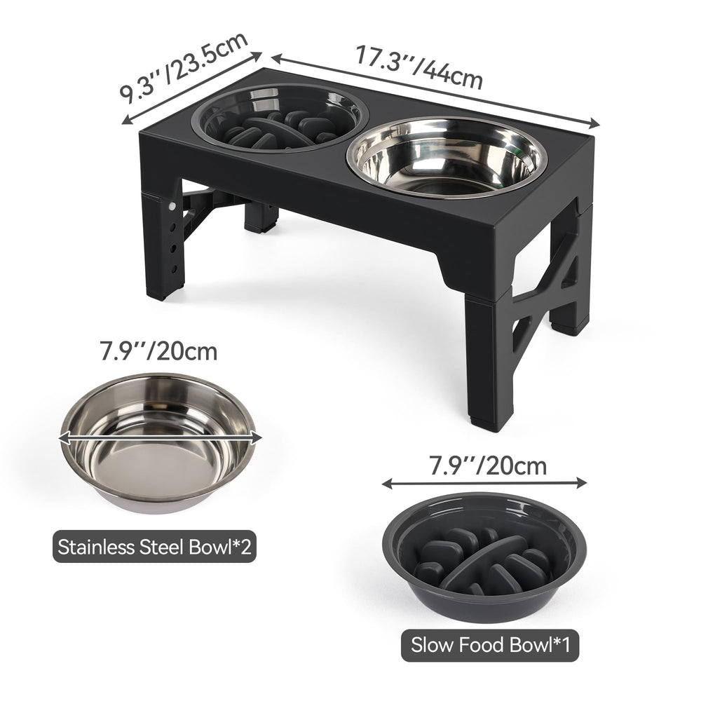 PAWISE quiet operation of the raised bowls minimizes feeding noise