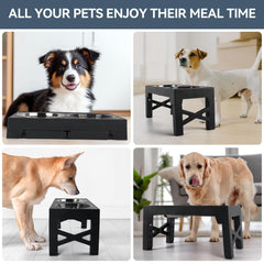 PAWISE elevated dog bowls three bowls included for various meal types including slow feeding