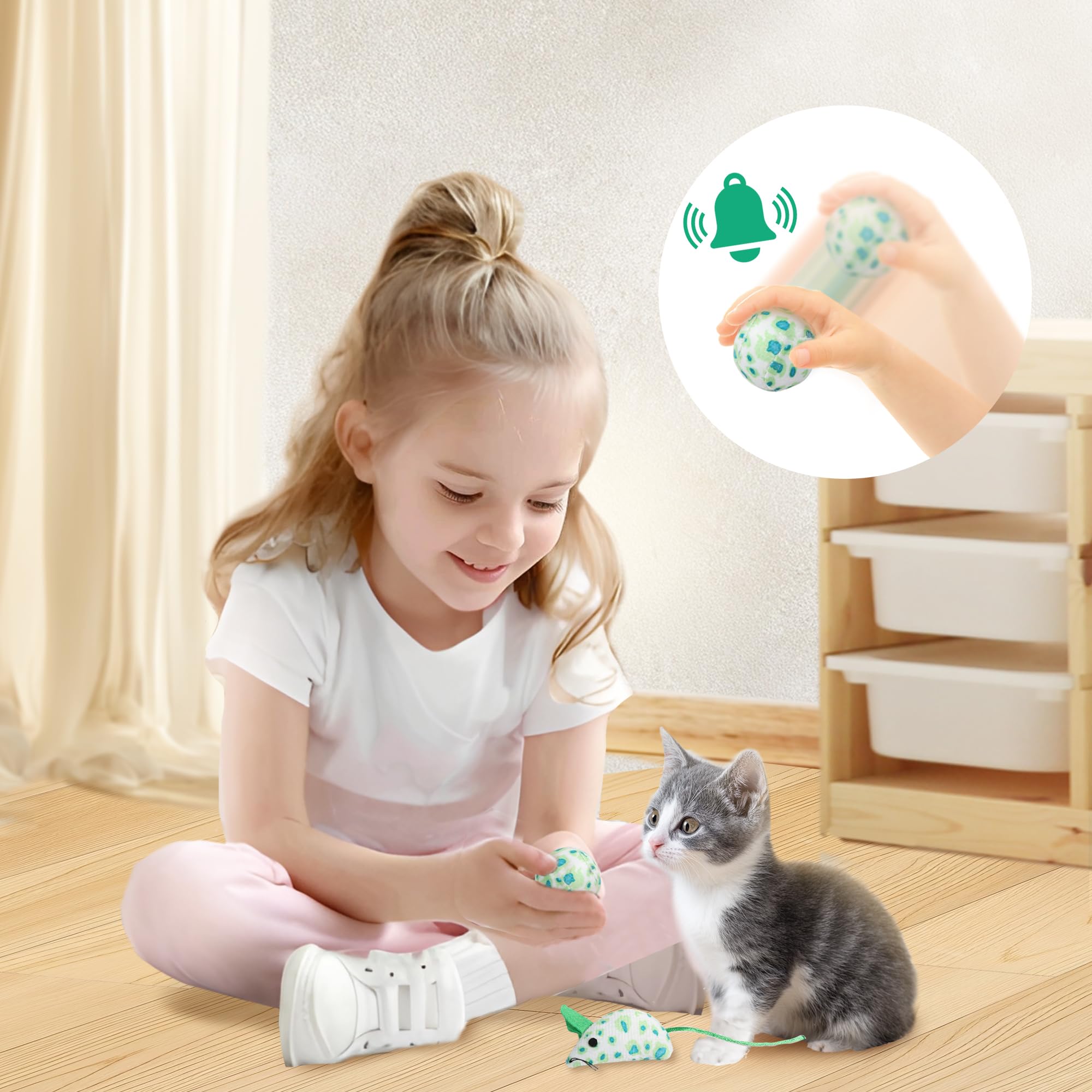 PAWISE kitty ball toy for interactive kitten entertainment