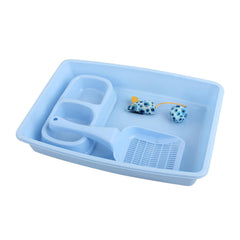 PAWISE litter box scoop with front edge speeds cleaning for less effort.